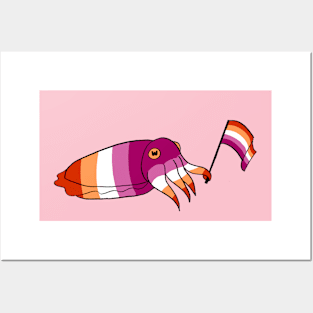 Cuttlefish Pride - Lesbian Variant Posters and Art